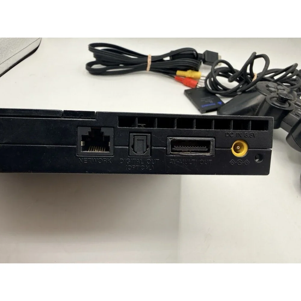 Sony PlayStation 2 PS2 Slim SCPH-75001 NEW LASER & RIBBON w/ Memory AV Cord +